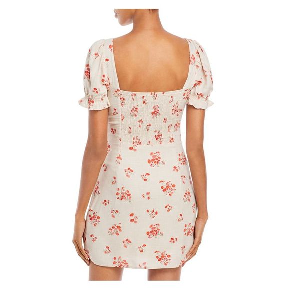 BARDOT Womens Beige Short Length Sweetheart Neckline Mini Shift Dress 6\S - Picture 2 of 3